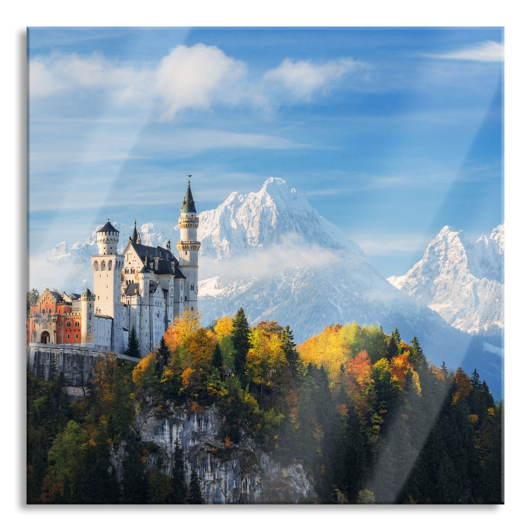 Glasbild Schloss Neuschwanstein Herbst