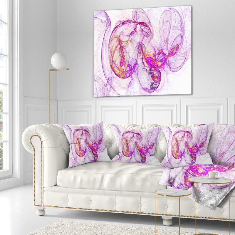 Coussin Billow, 16 po x 16 po, Carré, Mauve