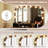 Vanity Desk Makeup Table with with Stool Large Mirror 3-Color Lights for Bedroom Brown-1335444705