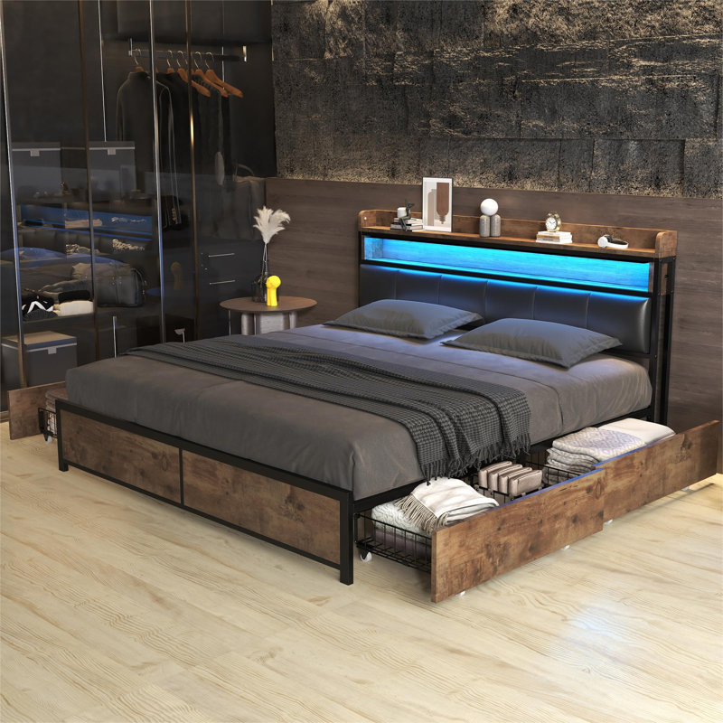Awalt Storage Bed, European Kingsize (160 x 200cm)