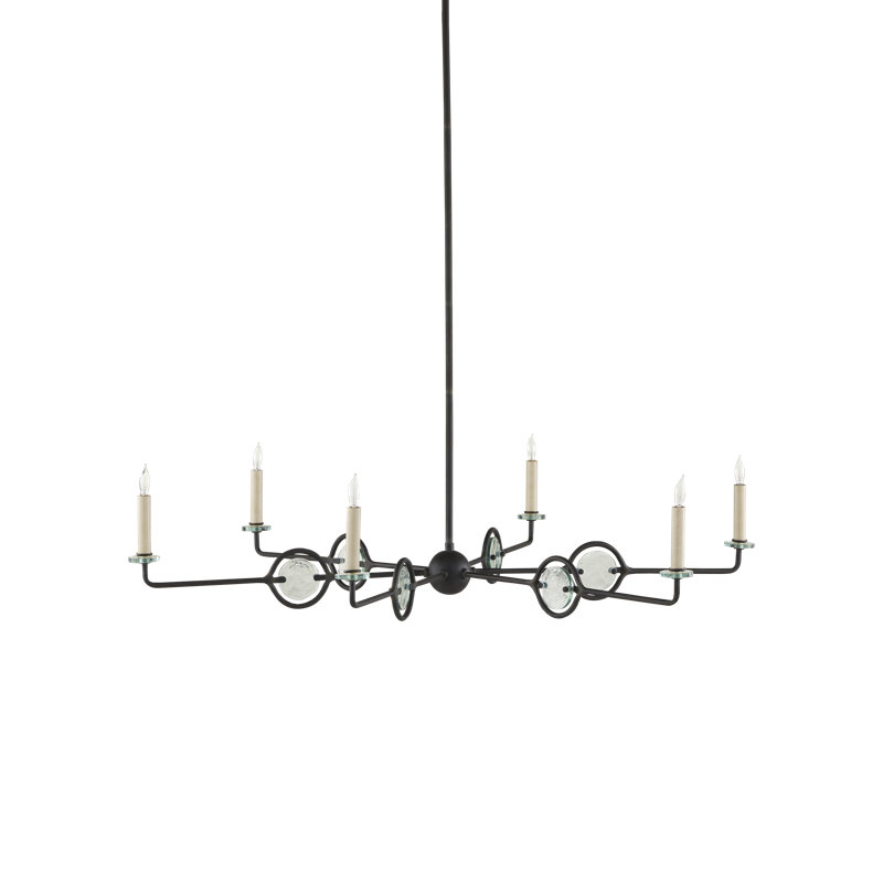Privateer 6 - Light Wrought Iron Dimmable Classic / Traditional Chandelier