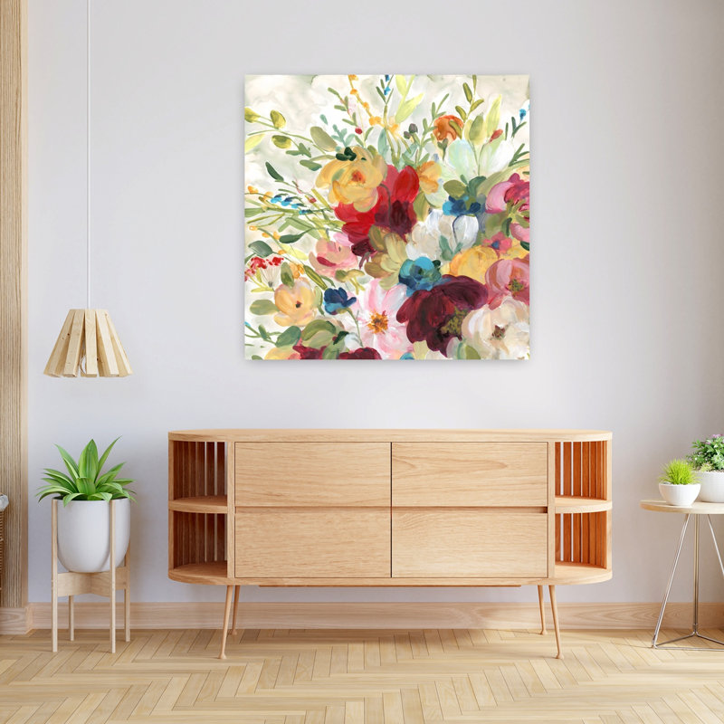 Art mural de jardin contemporain abstrait coloré, H 36 po x l 36 po