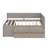 Space Saving Daybed Featuring Drawers and Shelves-128971367