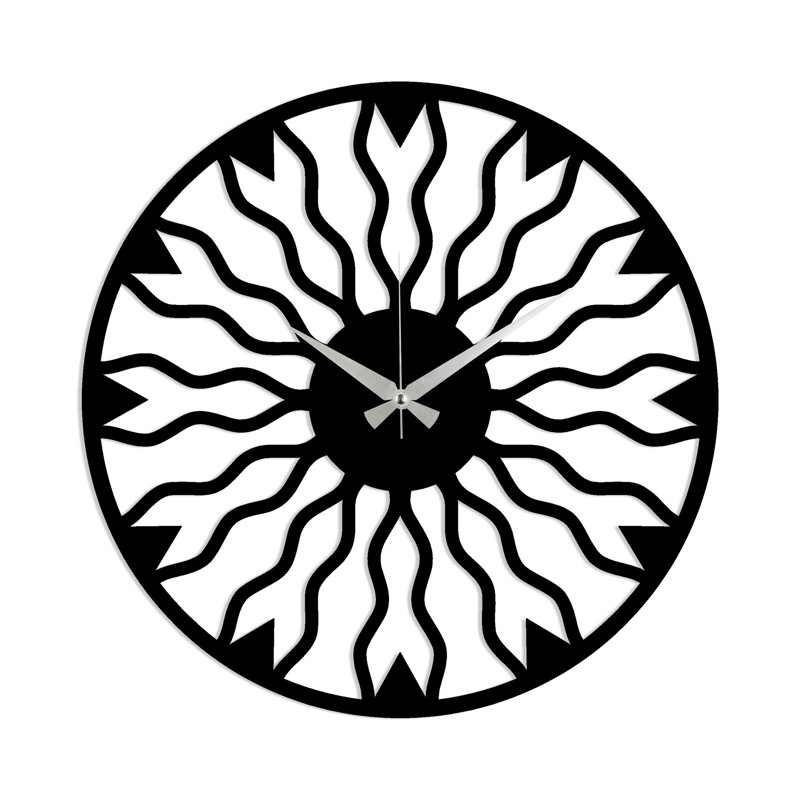 Horloge murale 19 po Moneta, Noir / argenté