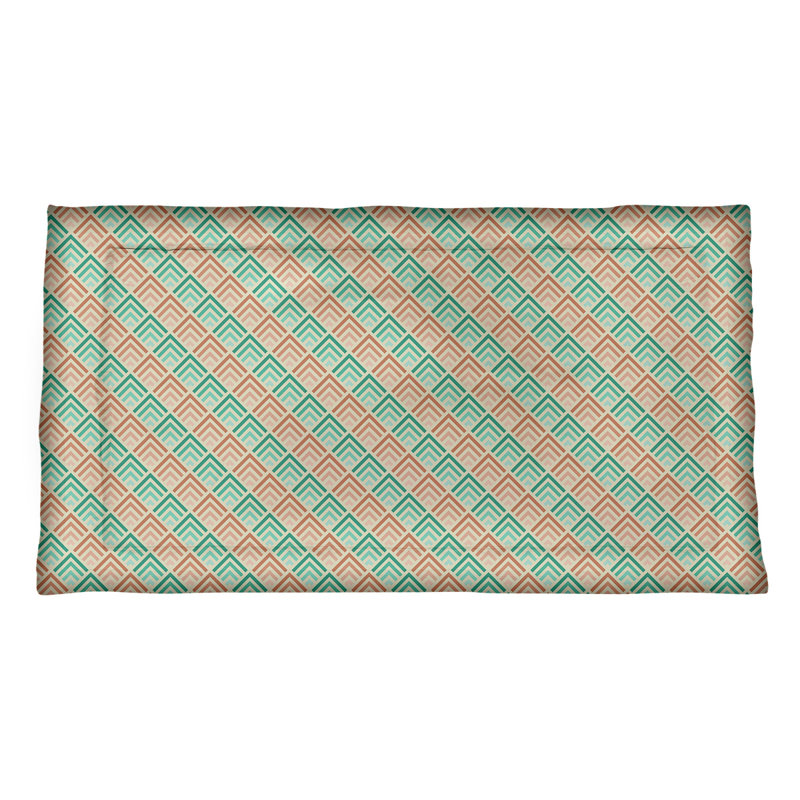 Taie décorative Katelyn Elizabeth, Microfibre, Très grand, Vert foncé / orange