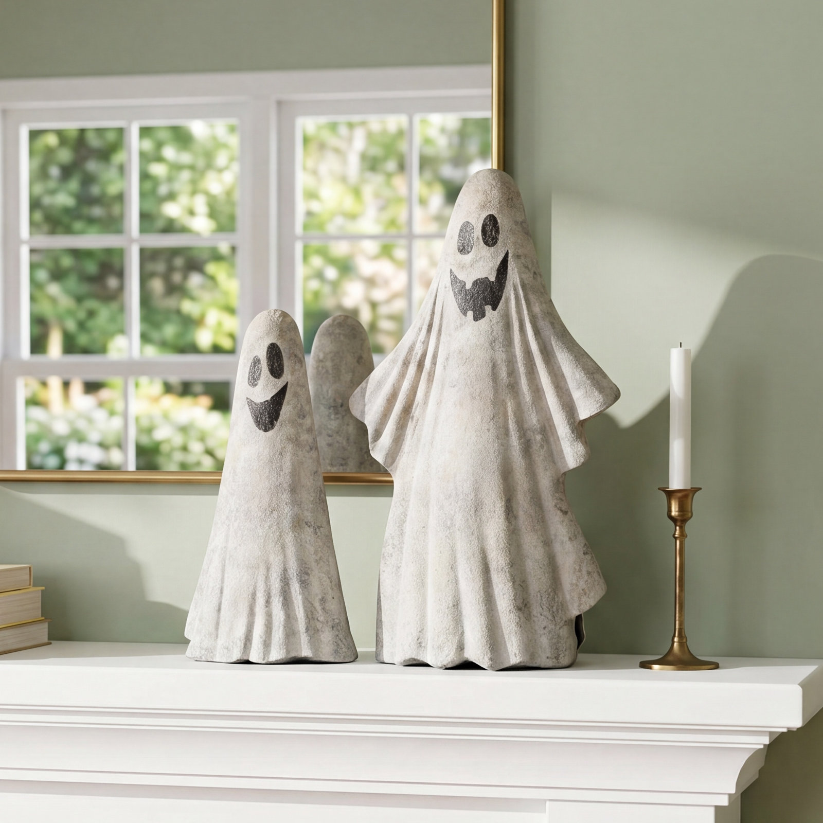 2-Piece Metal Ghost Garden Stake Set