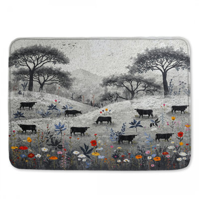 Tapis de bain Cows In Black