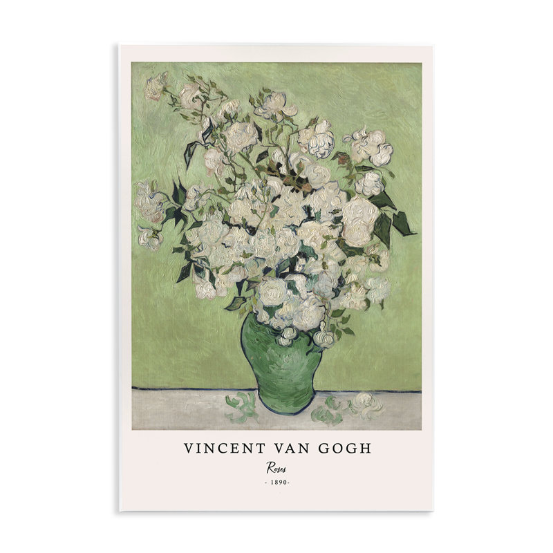 Plaque murale Classic Roses Van Gogh, design par Vintage Hustle, H 19 po x l 13 po
