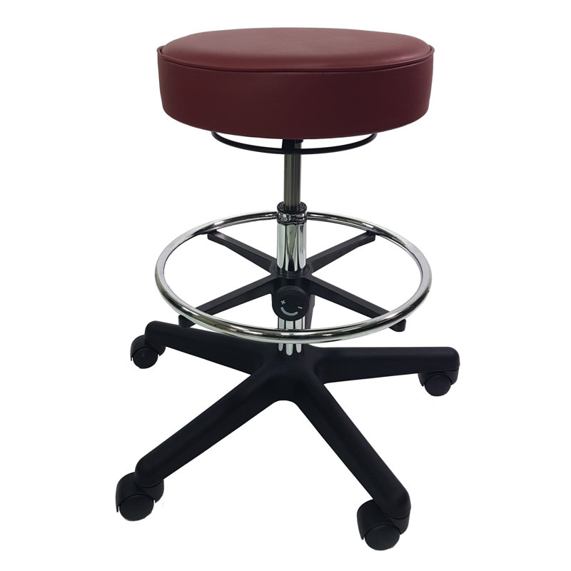 Tabouret de laboratoire Pellegrino, Bourgogne, 34"