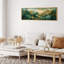 «Woodland Forest Landscape Watercolor Green Mountain Forest Sunrise Landscape Modern Large Large Canvas Art-108480856-108480855-111666175