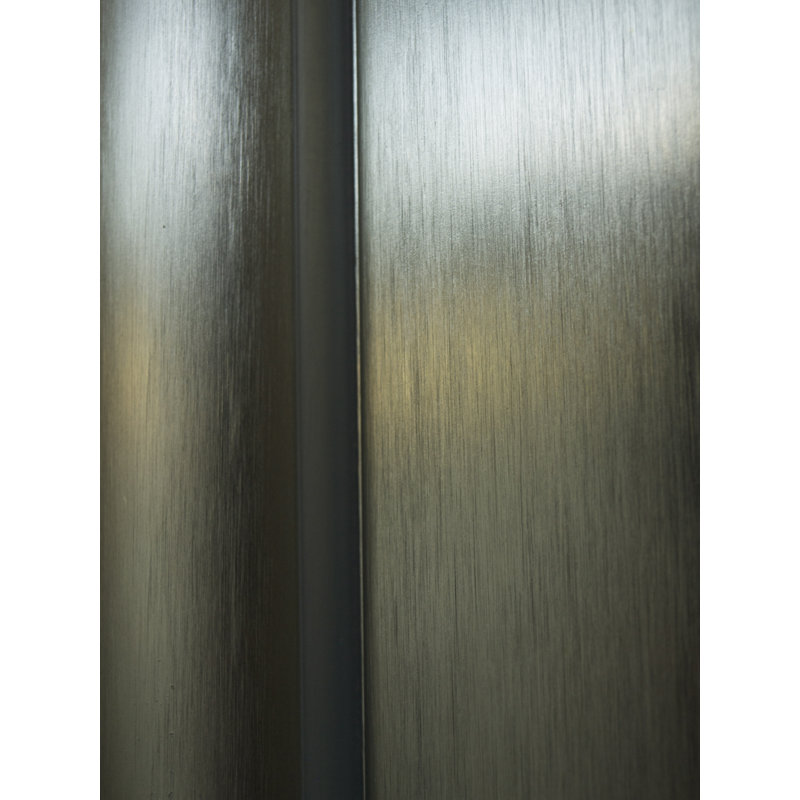 Porte de baignoire à pivot semi-sans cadre 30" x 70" avec technologie enduit clearshield®, Argent brossé
