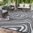 Outdoor Rug Reversible Outdoor Doormat Waterproof, Modern Plastic Straw, Abstract, Mark Resistant, Easy Clean, Portable, Low Pile, for Patio, Deck, Camping, RV-1722809583-1722809582