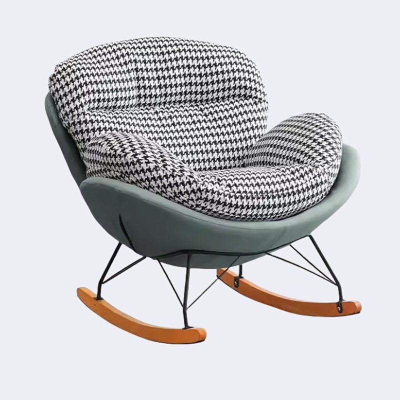 Chaise berçante simple en treillis simple, Bleu sarcelle