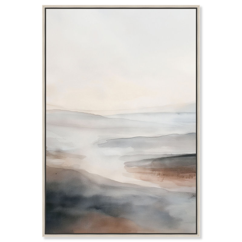 Desert Mirage Canvas Abstract Print by Oliver Gal, Black Frame, 10 x 15, 31"H x 21"W, Silver Frame