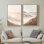 Art mural encadré sur toile, rétro muraux abstraits pour chambre à coucher