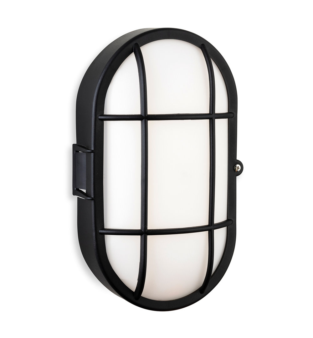 Matte Black 13cm H Integrated LED Outdoor Bulkhead Light