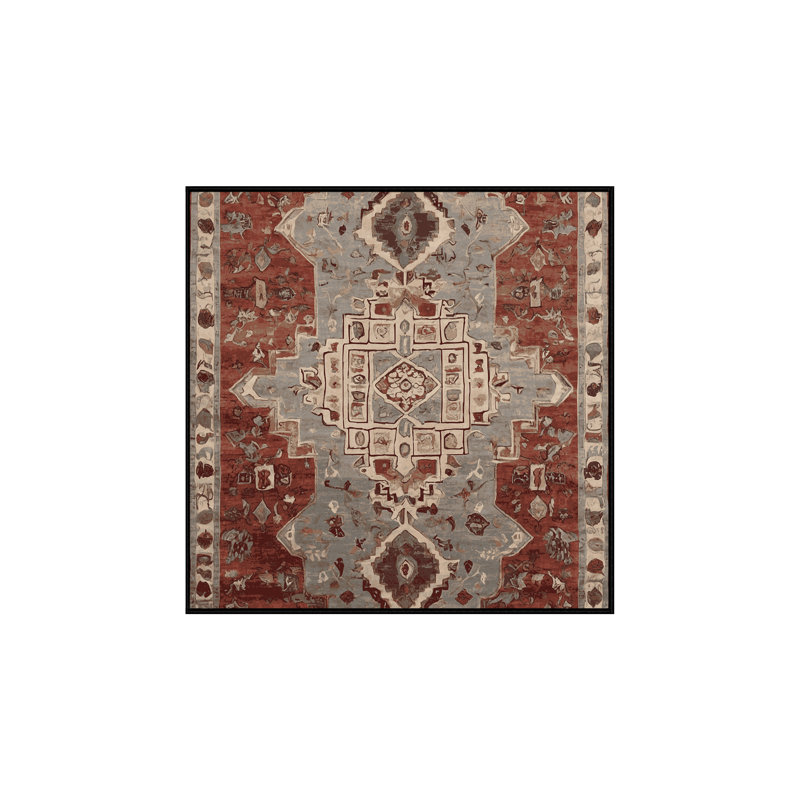 Tapis brun soyeux et moelleux, Carré 3 pi