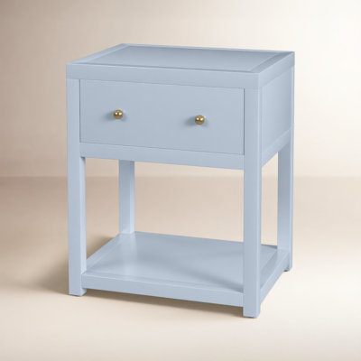 Celine 21" 1-Drawer Acacia Nightstand