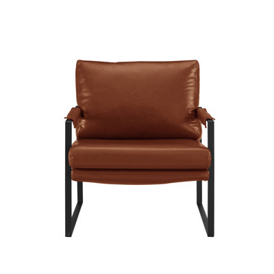 Fauteuil 27 po en similicuir et noir