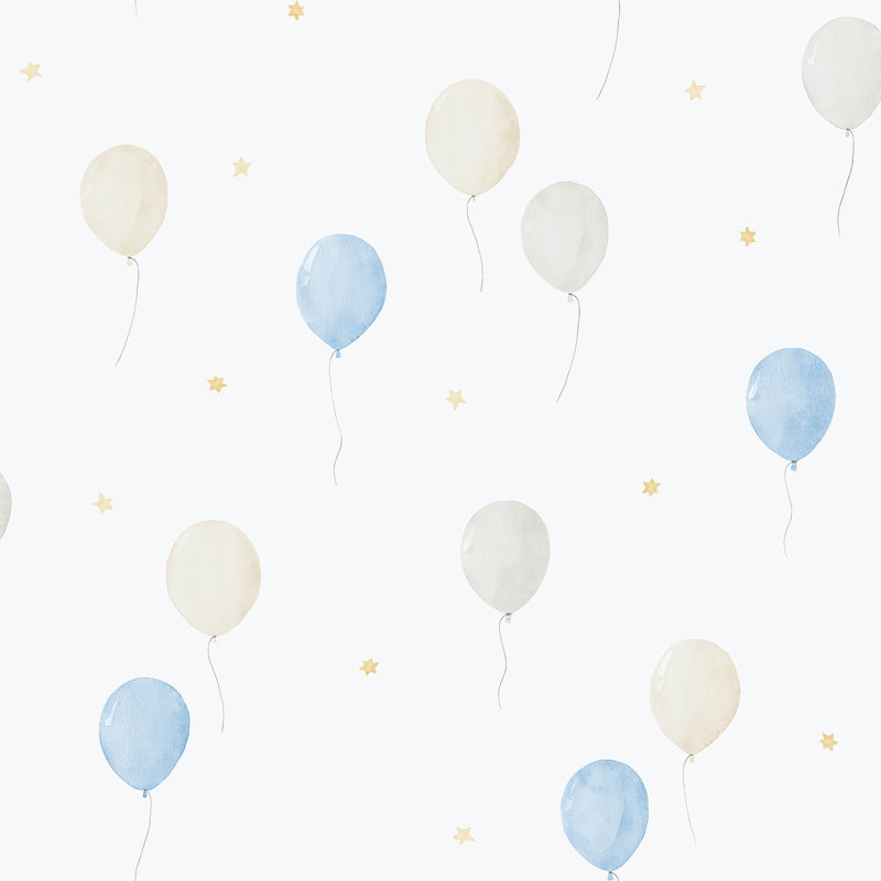 Bambino Collection Floating Balloons Wallpaper Roll, Blue