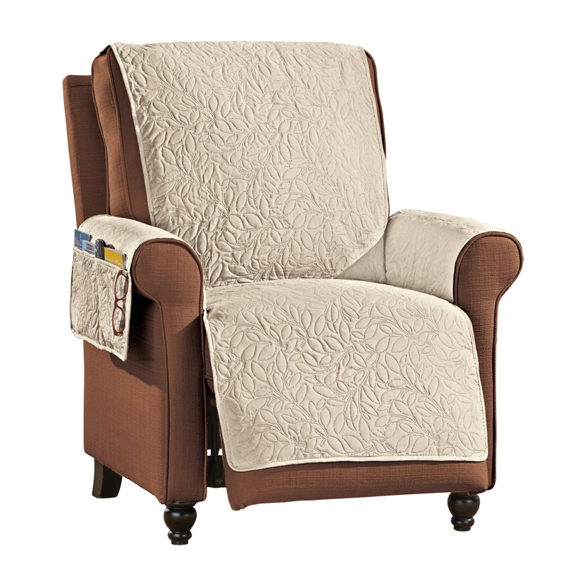 Protecteur de mobilier à motif de feuilles, Beige