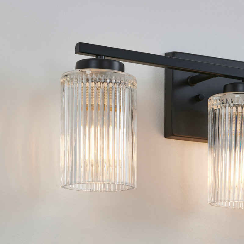 Collection de luminaire Lurigid, H 8,3 po x l 43,25 po x P 5,75 po, Noir, Six lumières
