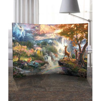 Disney Bambi's First Year Thomas Kinkade Curved Acrylic Print