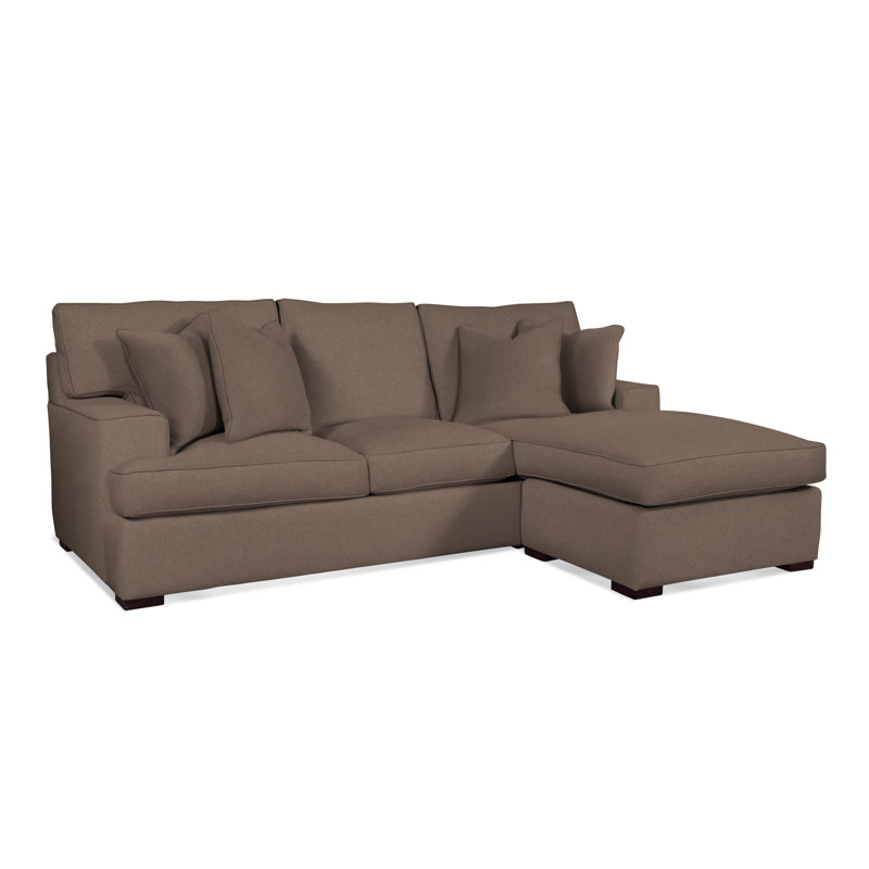 Bridgetown 97" Wide Reversible Sofa & Chaise with Ottoman, Java Finish, Elite Ash; 0321-83