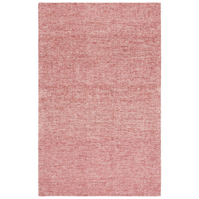 Pine 704 Hand Tufted Wool; Cotton; Latex No Pattern Rug in Red