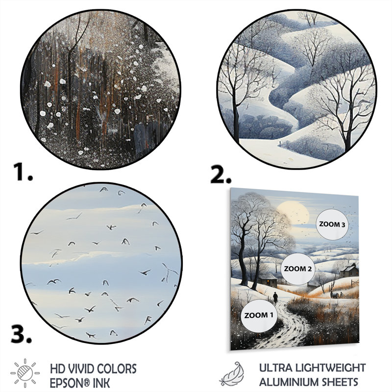 " Countryside Snowy Minimalism Winter II ", 20" H x 12" W x 1" D