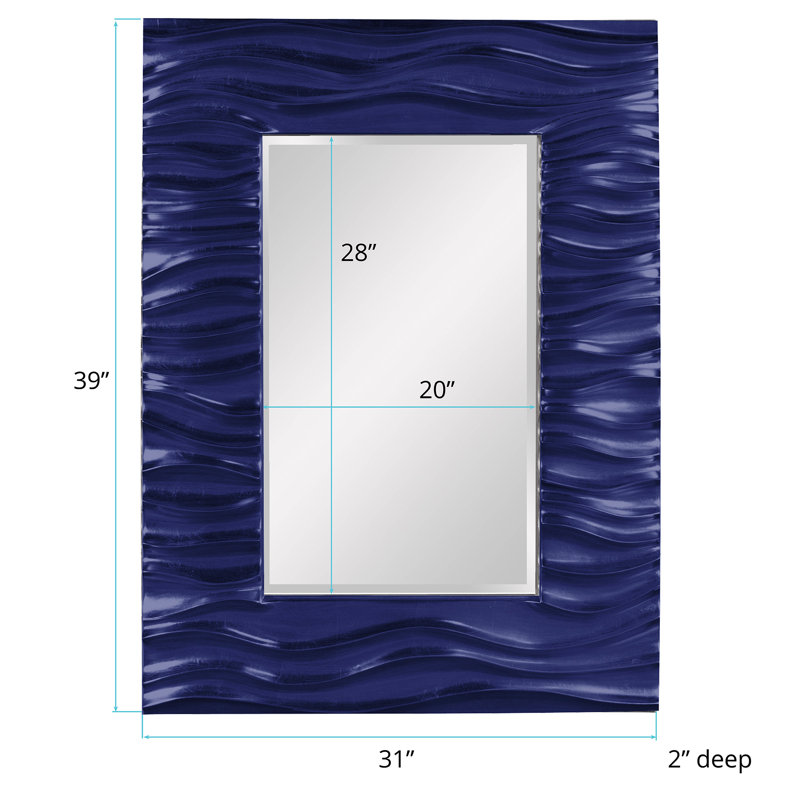 Beahn Rectangle Mirror, Navy