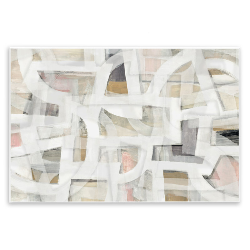 Plaque murale abstraction Soft Angles, design par Hannah Dawson, H 10 po x l 15 po