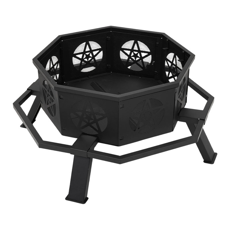 Octagon Iron Charcoal Smokeless Fire Pit