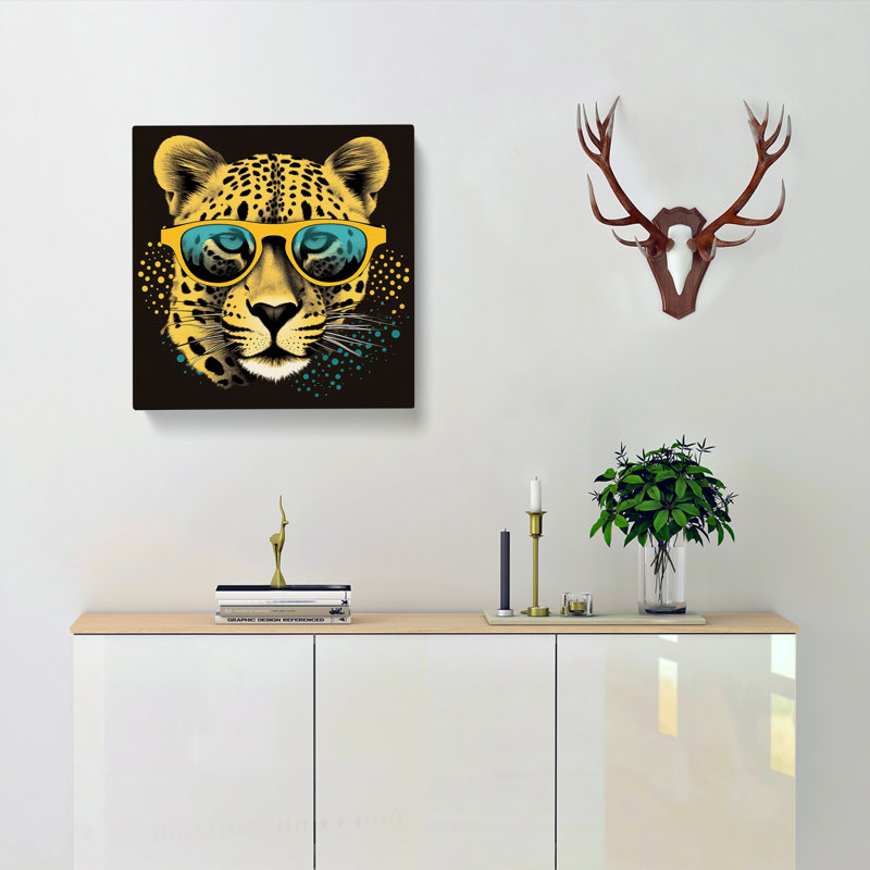 Cheetah Retro No.2 - Wrapped Canvas