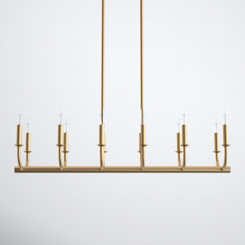 Gilmour 12 - Light Kitchen Island Pendant, Aged Brass