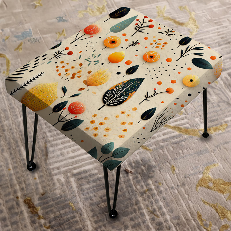 Eclectic Botanical Harmony - Eclectic Rectangle Ottoman
