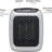 Ontel Handy Heater Turbo Heat 800W Wall Outlet Small Space Heater With Adjustable Thermostat, Programmable 12-Hour Timer, Auto Shut Off - Quiet  Space-Saving Ceramic Mini Heater (Packaging May Vary)