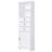 White Tall Storage Cabinet With 3 Drawers And Adjustable Shelves For Bathroom, Study, Office And Interior, MDF Board With Painted Finish-188976868
