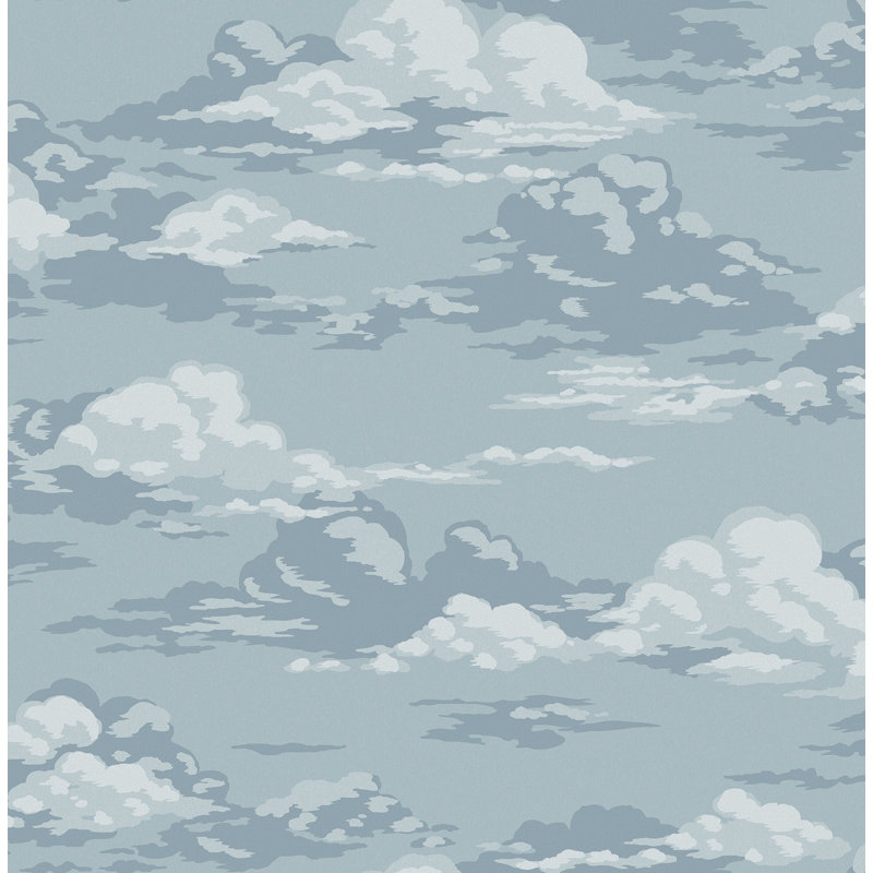 Cumulus Clouds Wallpaper, Blue