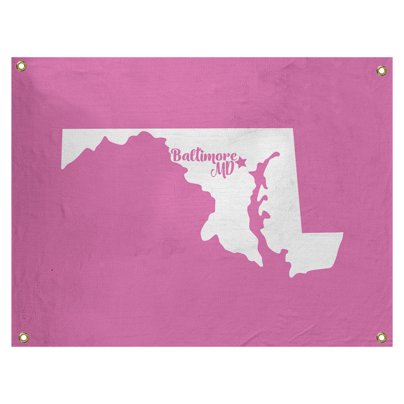 Tapisserie murale maryland baltimore, H 26 po x l 36 po, Rose