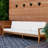 Echols 3-Person Solid Teak Wood Sofa