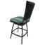 Très grand tabouret de bar d'extérieur sans accoudoirs pour l'extérieur 34 po Erin - Rayures de soleil turquoise - Brun-401596807-401596803-401596802