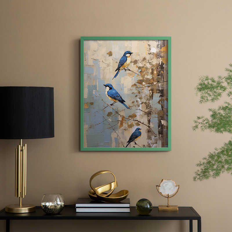ANIMALS Series Dxxv, reproduction encadrée - bois massif, H 21 po x l 17 po, Vert