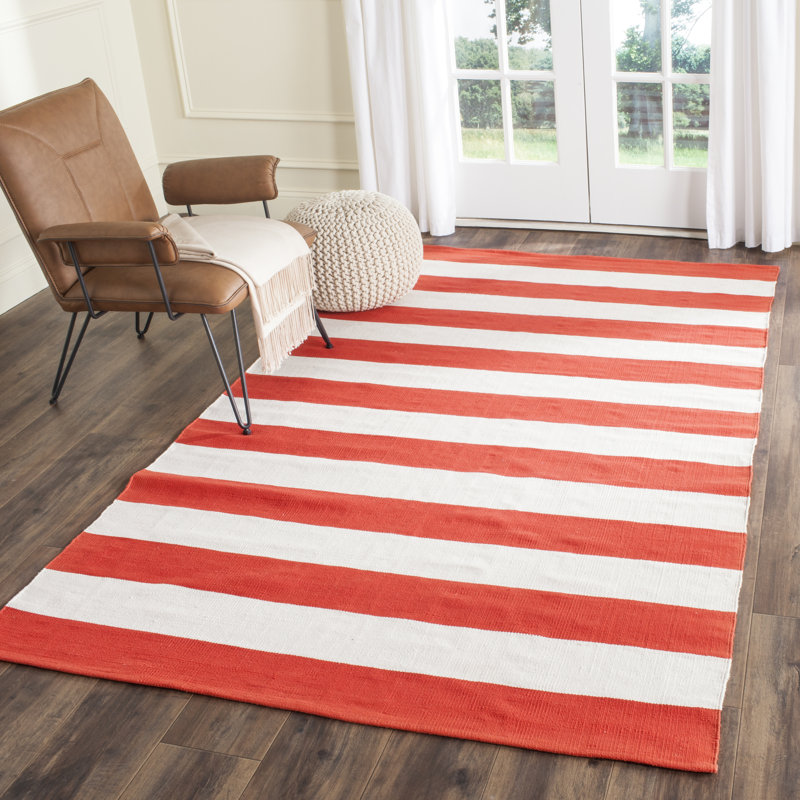 Tapis en coton tissé à la main Westerlund, Rectangle 5 pi x 8 pi