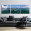 «Miami Twilight» par Epic Portfolio, art mural en verre acrylique, ensemble de 3 pièces-265878373