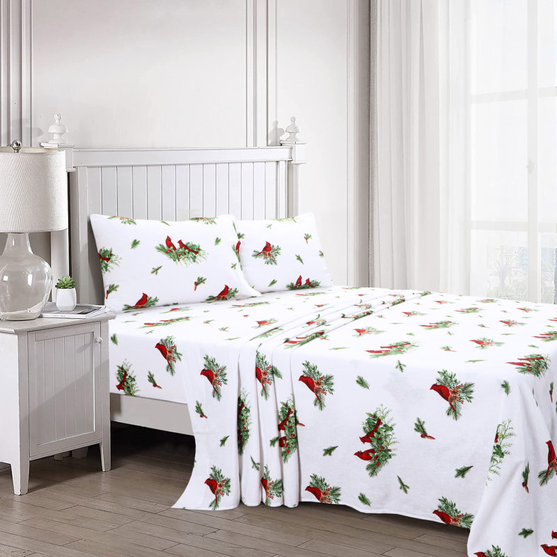 Ensemble de draps 100% flanelle de coton Murgo Colyt, Simple TG