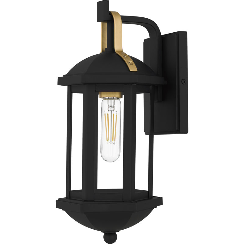 Ingetrud 1-Light Matte Black Outdoor Wall Lantern