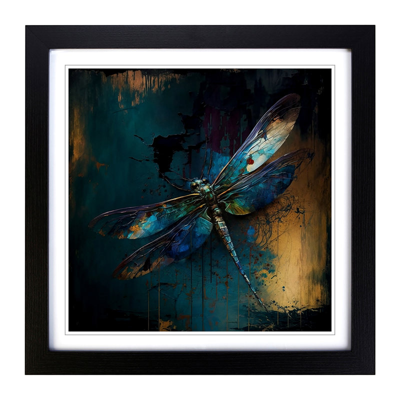 Single Picture Frame Print on Wood, Black