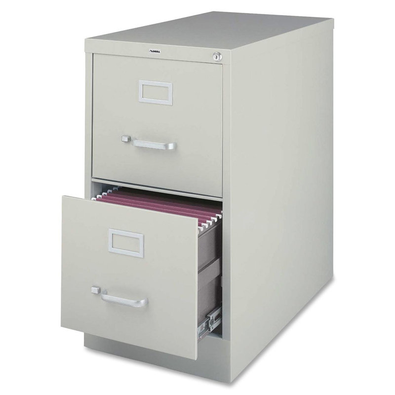 Light Gray 2-Drawer Lockable Vertical Steel File Cabinet