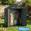 Abri de jardin Altibloom en résine, 1,83 m x 1,34 m, 5,1 m³, résistant aux intempéries, avec plancher et porte verrouillable.